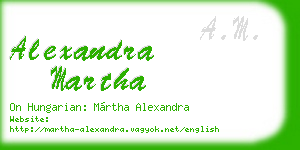 alexandra martha business card