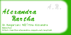 alexandra martha business card